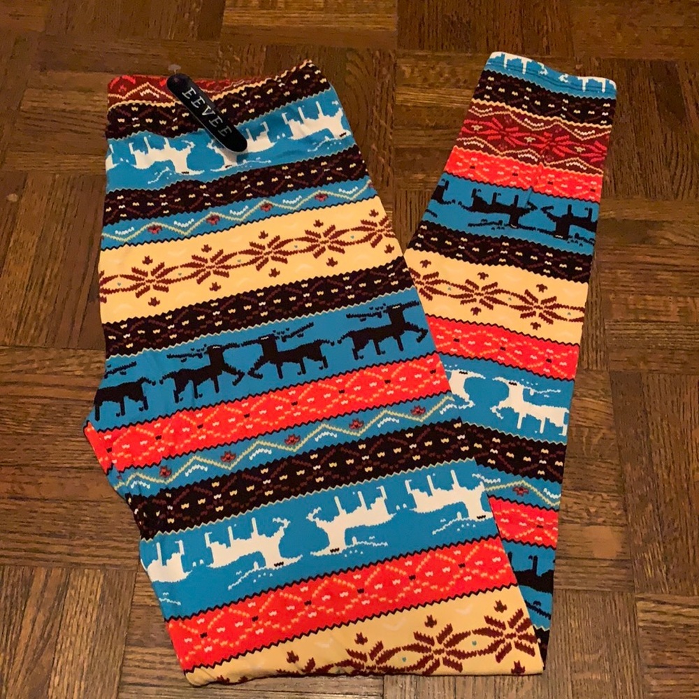 Eevee Winter Reindeer Plus Size Leggings